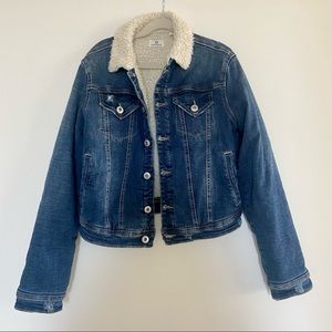 Girls sherpa lined AG denim jacket